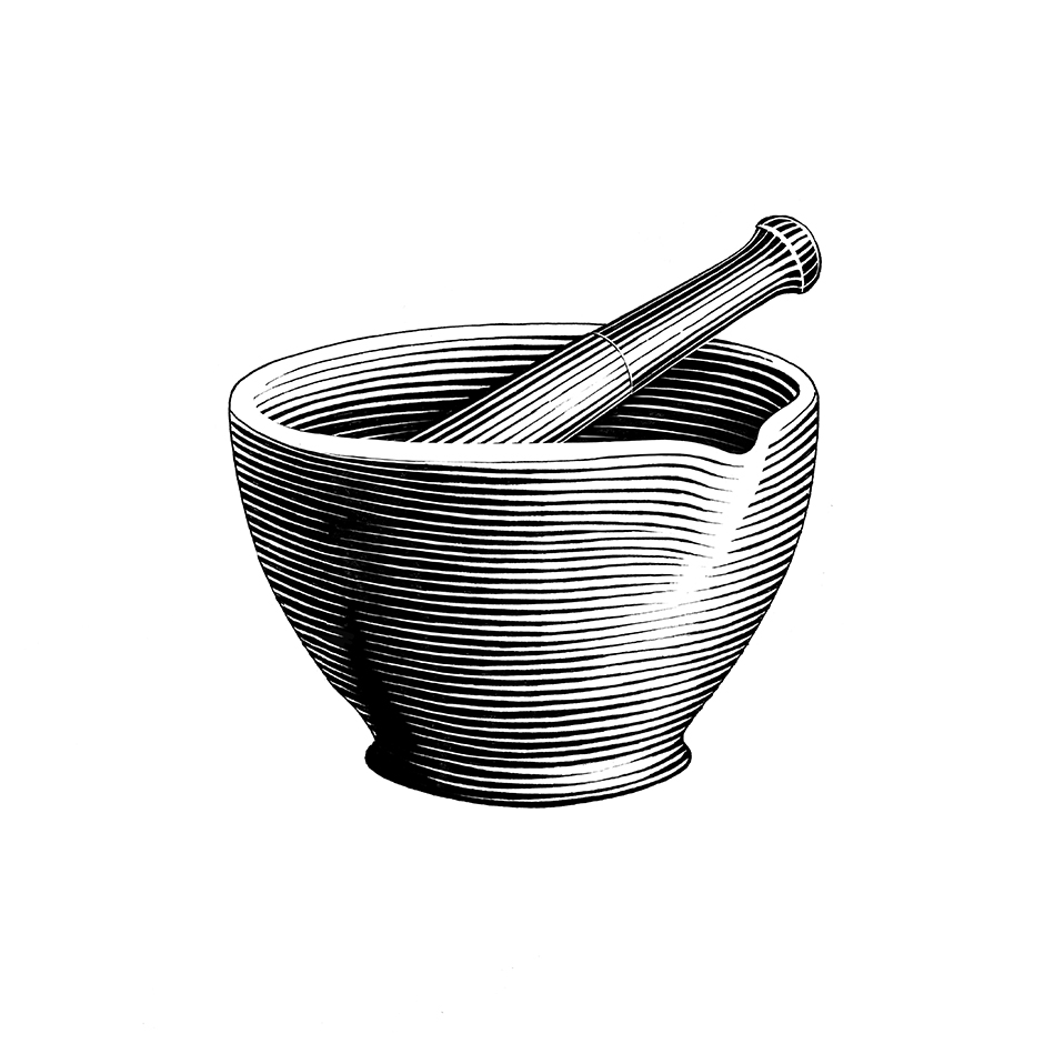 mortar and pestle with herbs clipart black and white - Google Search |  Mortar and pestle, Herbs illustration, Herbal logo